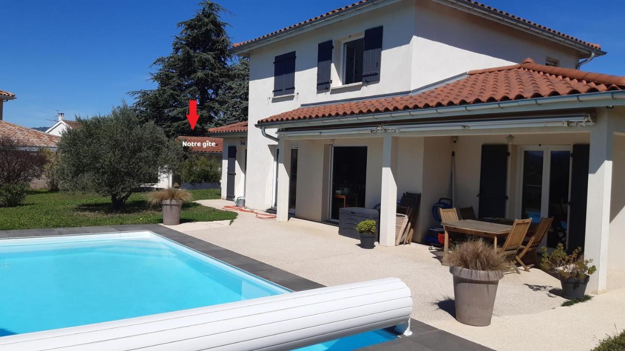 Gite Bambou Avec Piscine Saint-Andeol-le-Chateau Exterior foto